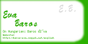 eva baros business card